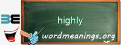 WordMeaning blackboard for highly